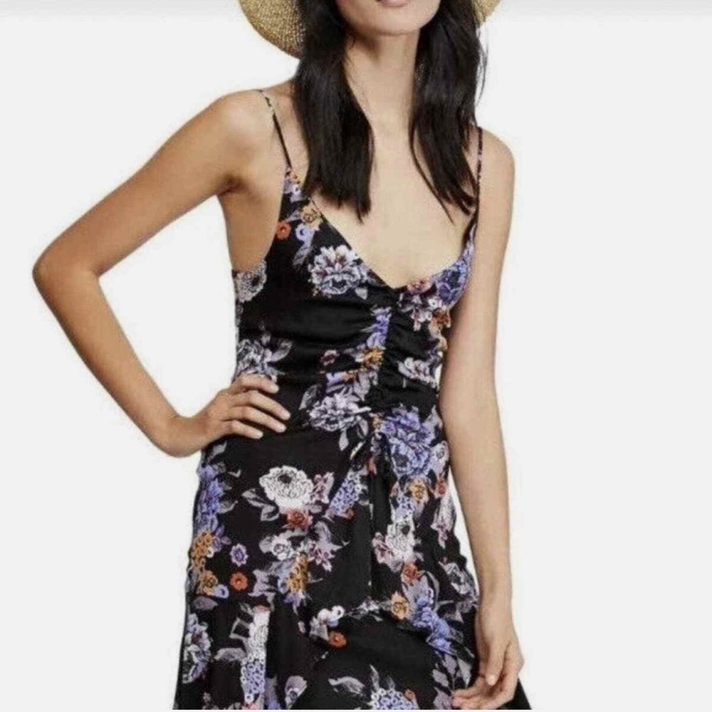 Free People Happy Heart Ruched Mini Dress